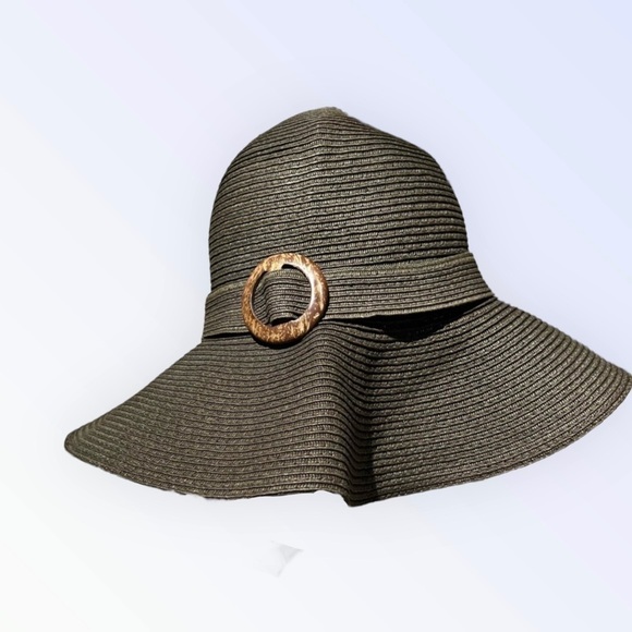 🌻Brown FLOPPY Brown Outdoors Beach Pool Summer Brimmed Hat {One Size} - Picture 8 of 10